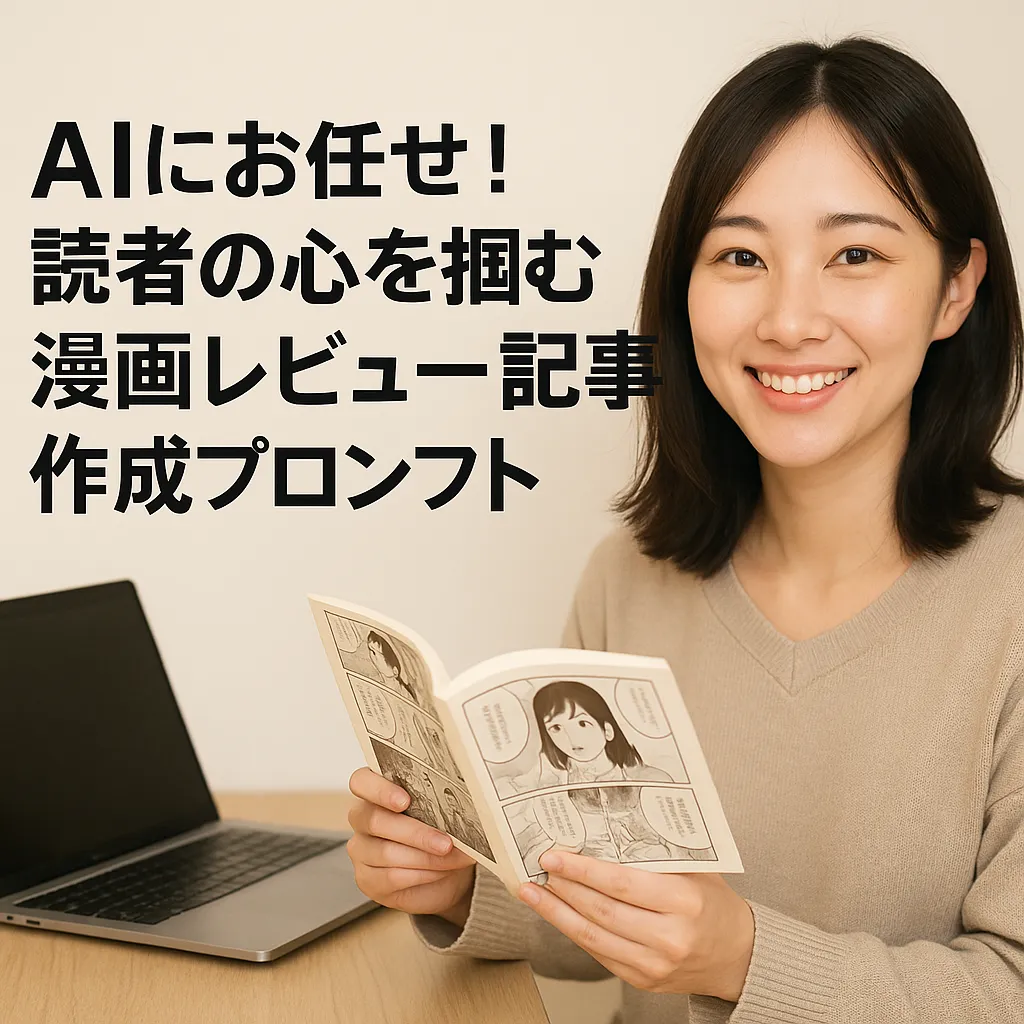AIにお任せ！読者の心を掴む漫画レビュー記事作成プロンプト